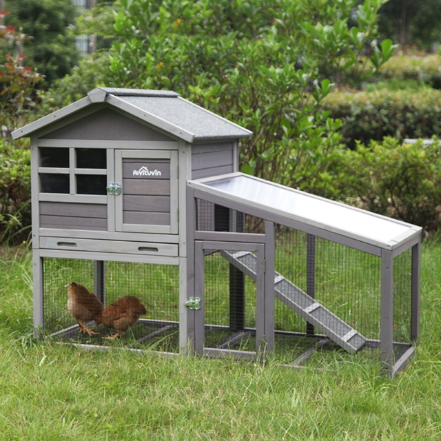 Aivituvin Rabbit Hutch With Run Indoor And Outdoor Waterproof Roof